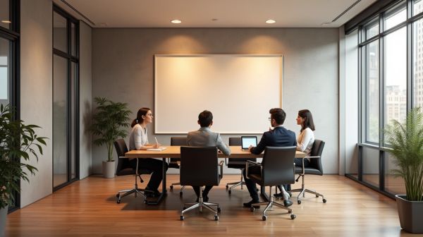 Optimisez vos réunions avec une cabine quatro pour quatre personnes